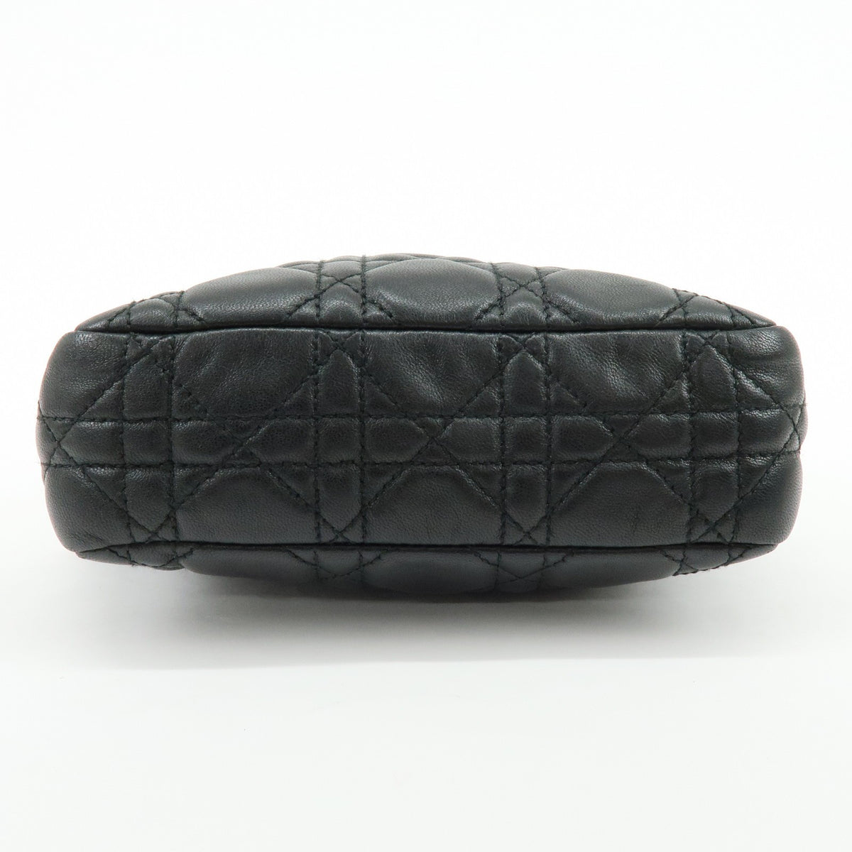 Christian Dior Lady Dior Cannage Quilt Leather Black Leather Wallets Accessory (Pre-Owned)