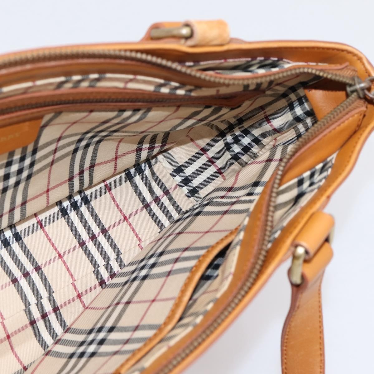 Burberry Handbag Leather Brown Leather Handbag (Pre-Owned)