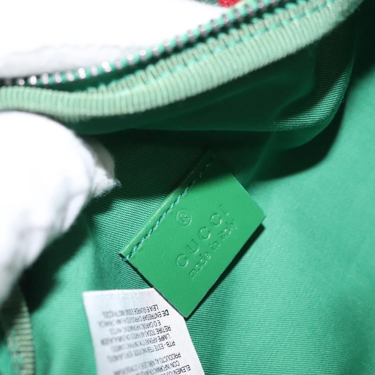 Gucci Waist Pouch Belt Gg Canvas And Leather Green Canvas Clutche & Pouche Bag (Pre-Owned)