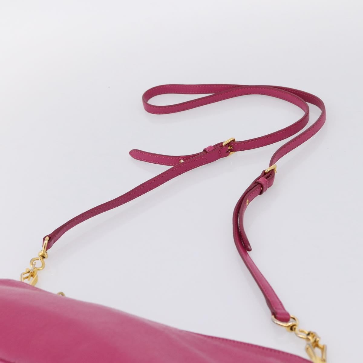 Miu Miu Madras Double Zip Leather Pink Leather Crossbody Bag Bag (Pre-Owned)