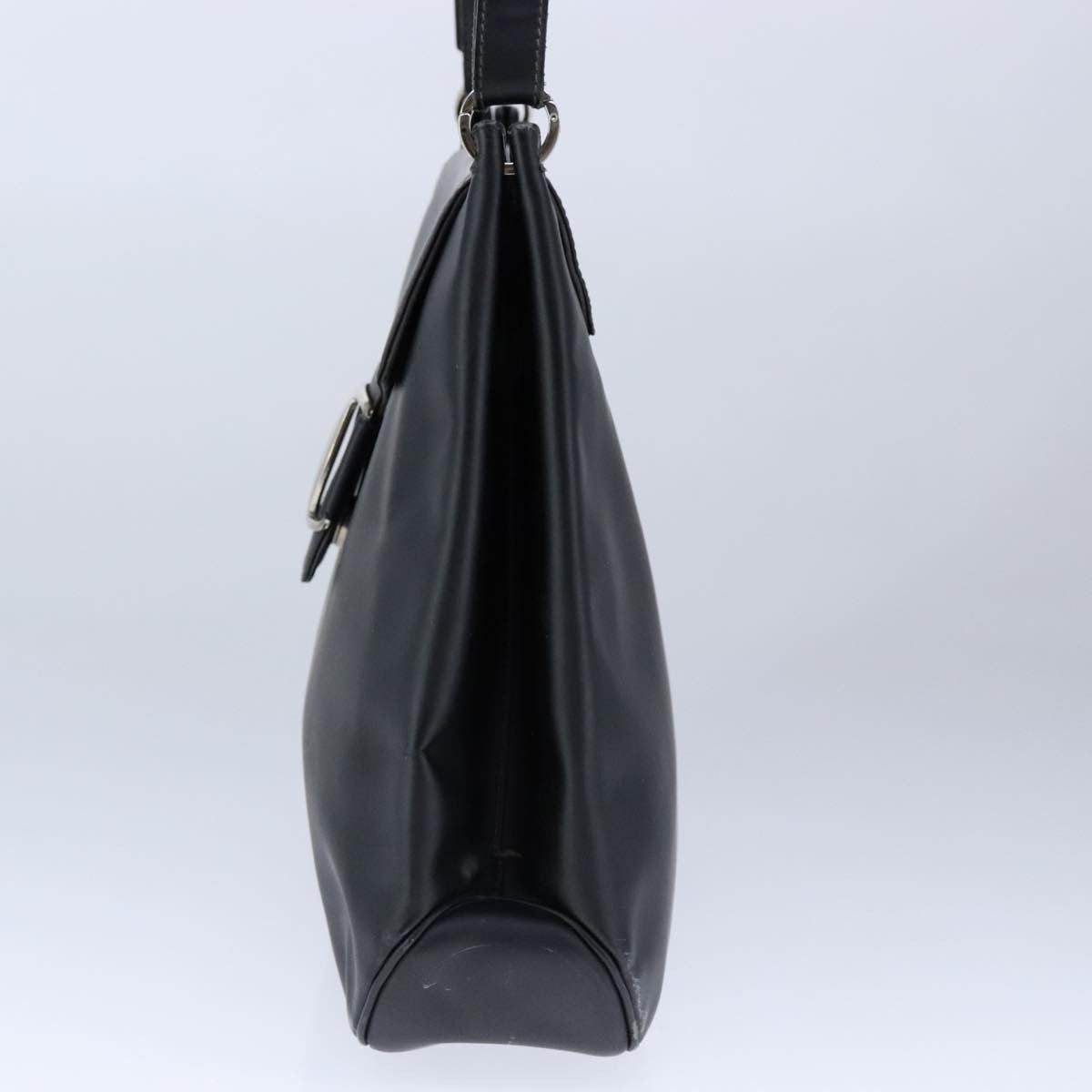 Salvatore Ferragamo Vara Leather Black Patent_Leather Shoulder Bag Bag (Pre-Owned)