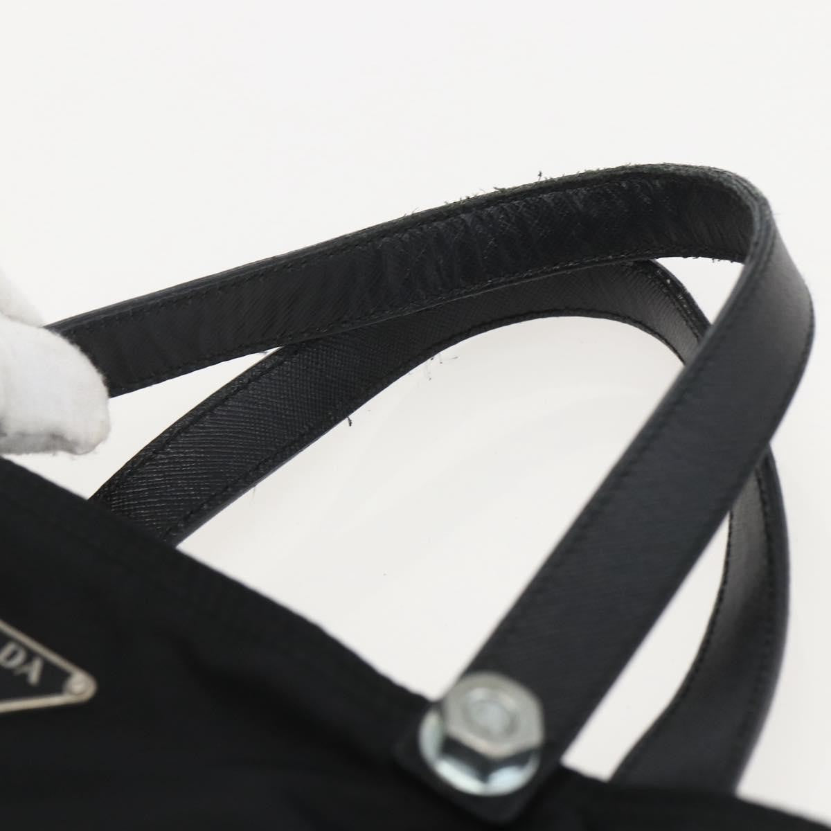 Prada Vintage Tote Tessuto Black Nylon Tote Bag Bag (Pre-Owned)