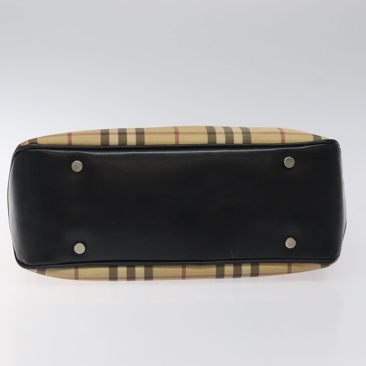 Burberry Nova Check Nova Check Canvas And Leather Beige Canvas Handbag (Pre-Owned)