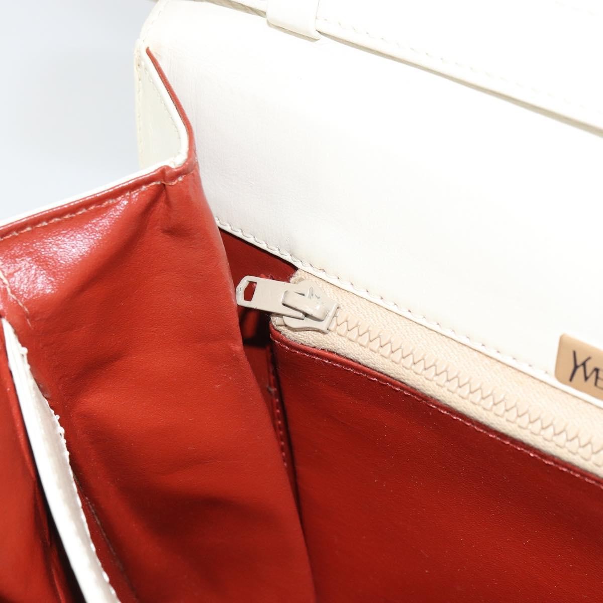 Saint Laurent Vintage Leather White Leather Shoulder Bag Bag (Pre-Owned)