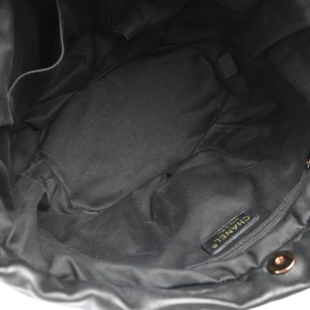 Chanel Cloudy Bundle Bowler Quilted Lambskin Black Leather Handbag (Pre-Owned)