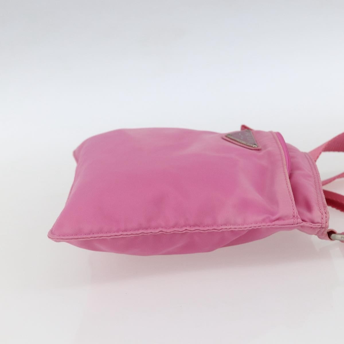 Prada Front Pocket Messenger Tessuto Pink Nylon Shoulder Bag Bag (Pre-Owned)