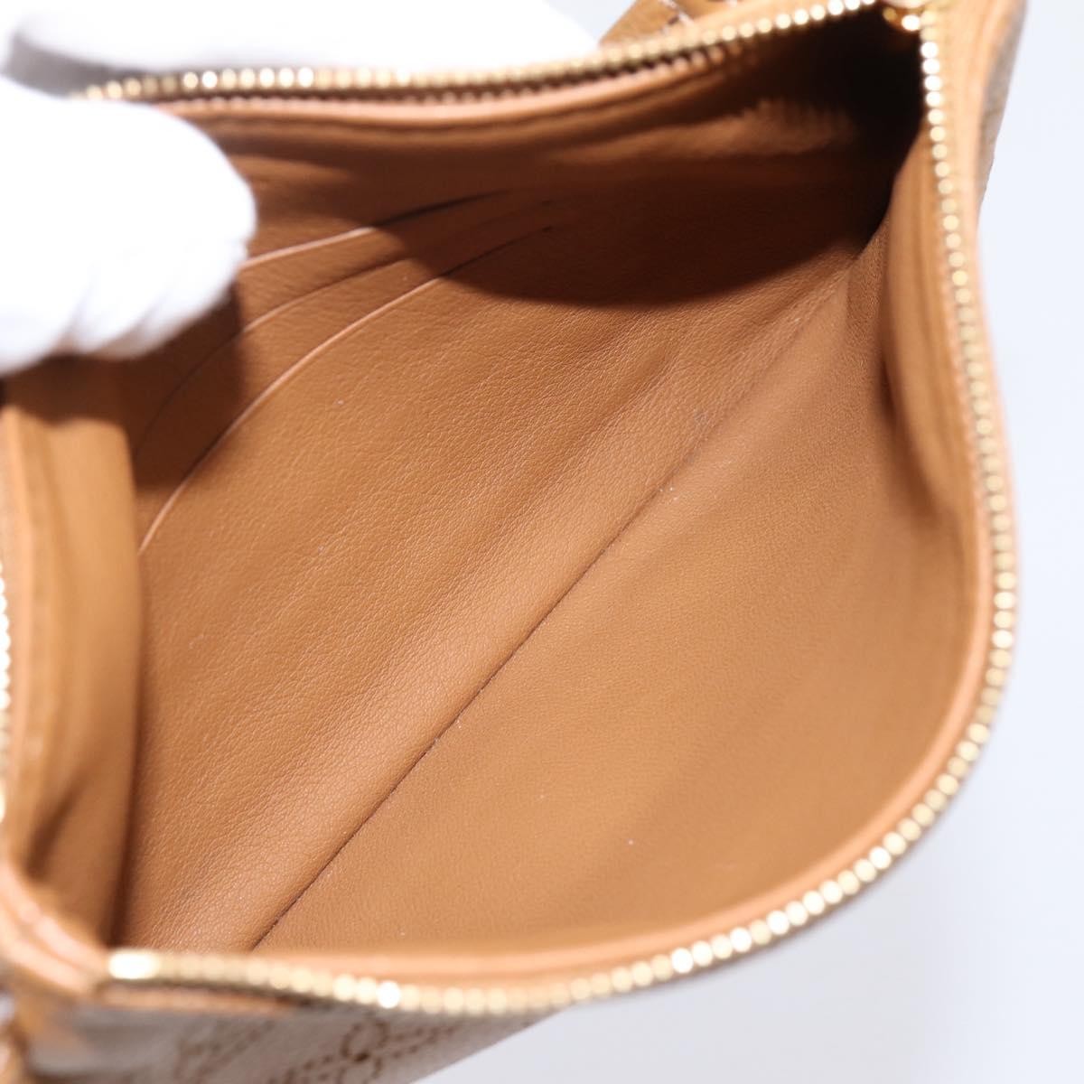 Louis Vuitton Selene Pochette Mahina Leather Camel Leather Clutche & Pouche Bag (Pre-Owned)