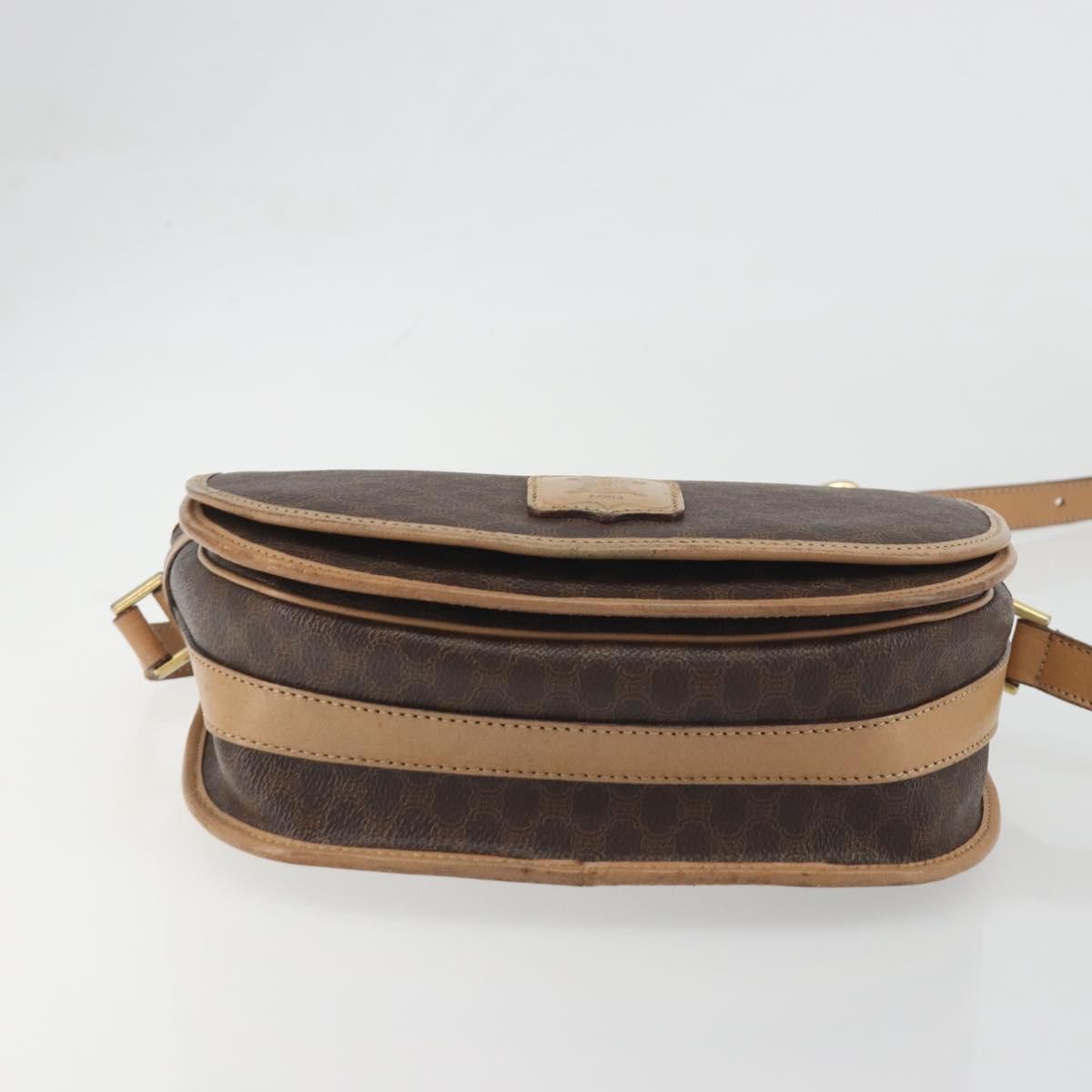 Celine Macadam Canvas Brown Canvas Shoulder Bag Bag (Pre-Owned)