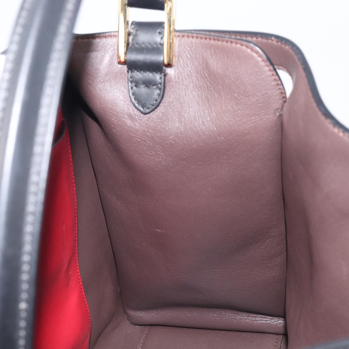 Fendi Peekaboo X-Lite Leather Black Leather Handbag (Pre-Owned)