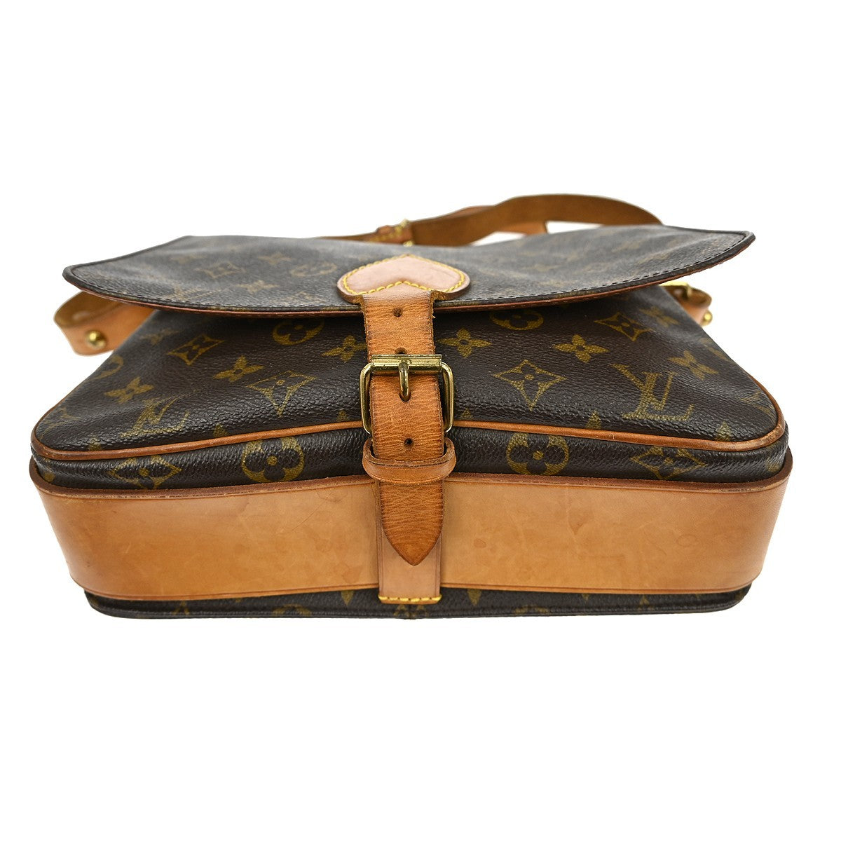 Louis Vuitton Cartouchiere Monogram Brown Canvas Shoulder Bag Bag (Pre-Owned)