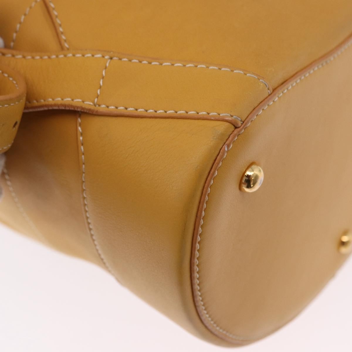 Loewe Anton Leather Yellow Leather Backpack Bag (Pre-Owned)