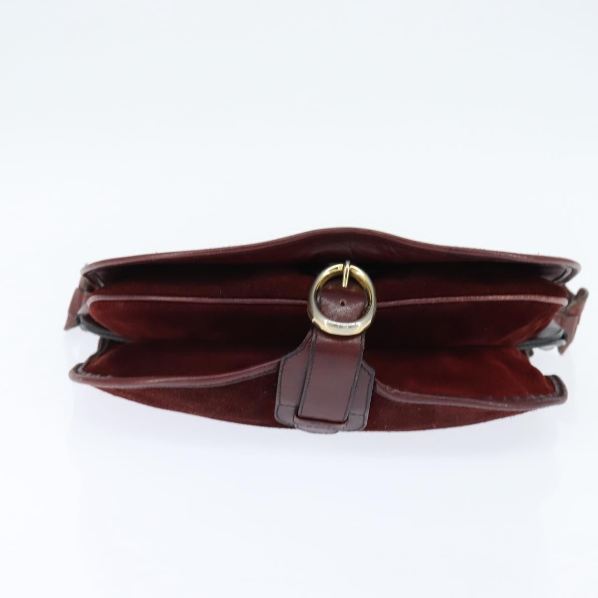 Balenciaga Shoulder Suede Burgundy Suede Shoulder Bag Bag (Pre-Owned)