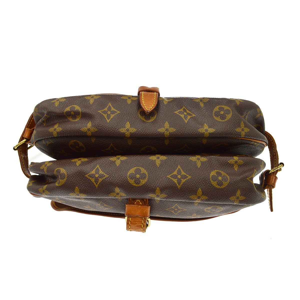 Louis Vuitton Saumur Monogram Canvas Brown Canvas Shoulder Bag Bag (Pre-Owned)