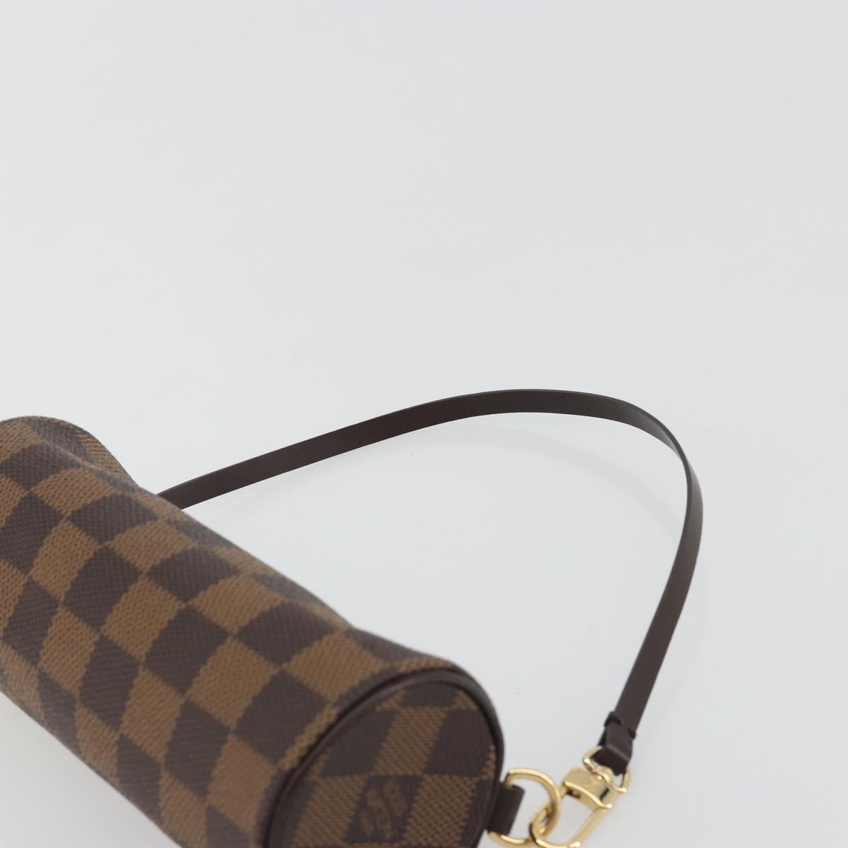 Louis Vuitton Papillon Pochette Damier Brown Canvas Clutche & Pouche Bag (Pre-Owned)