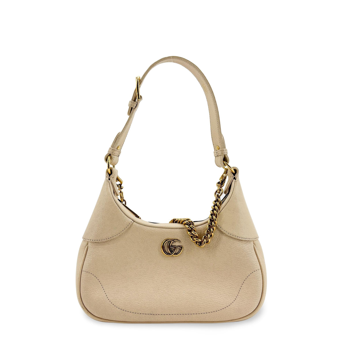 Gucci Aphrodite Leather Beige Leather Shoulder Bag Bag (Pre-Owned)
