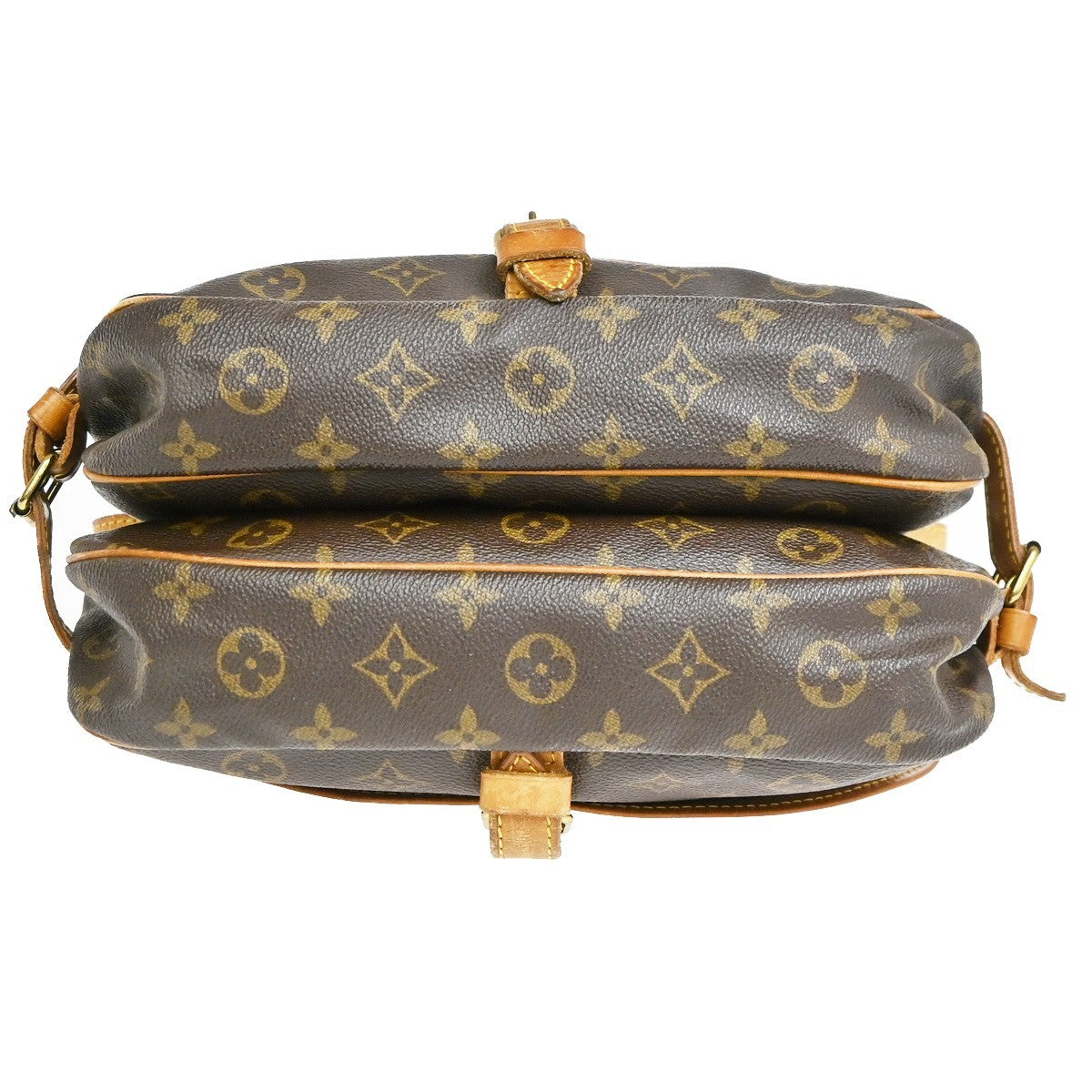Louis Vuitton Saumur Monogram Canvas Brown Canvas Shoulder Bag Bag (Pre-Owned)