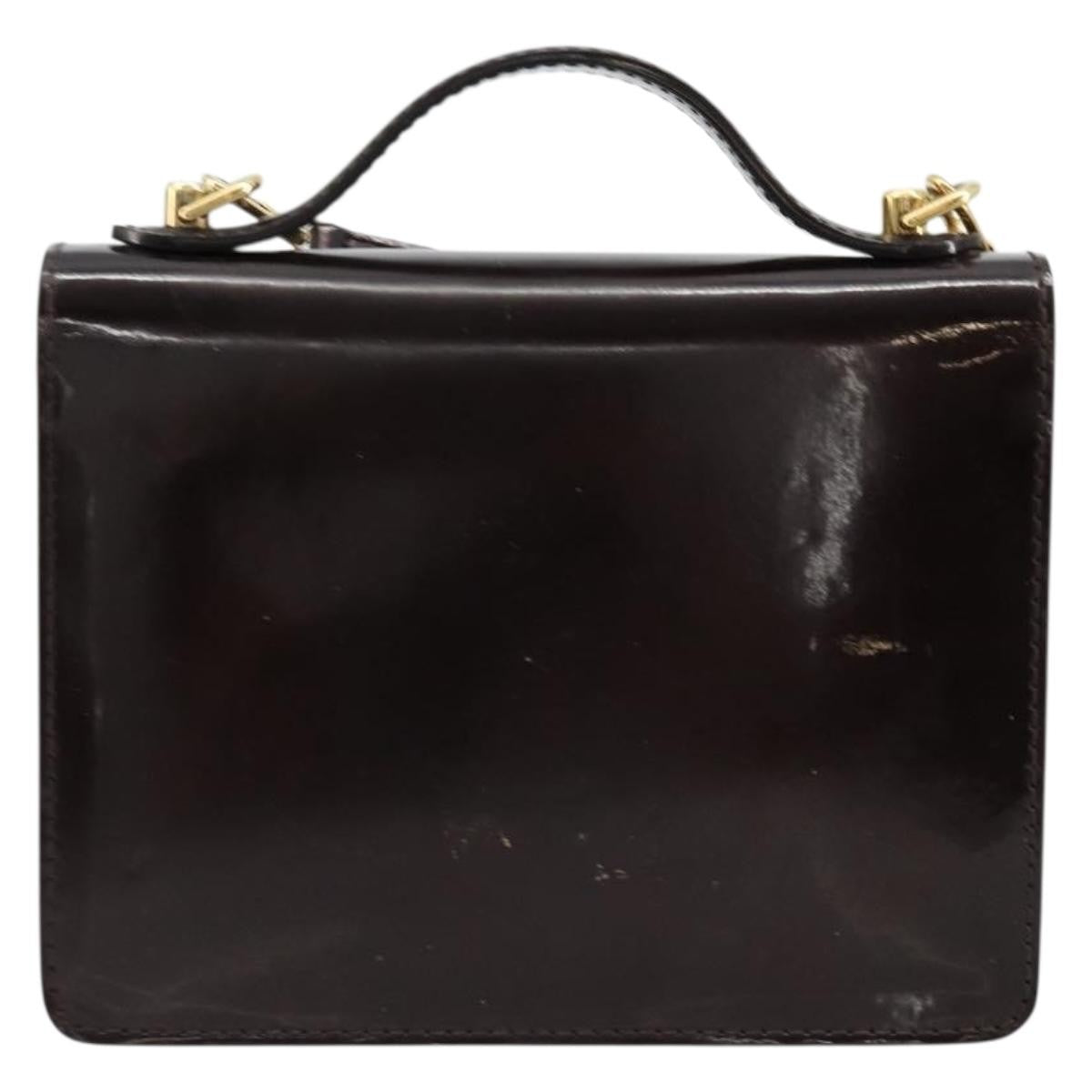 Louis Vuitton Monceau Vernis Burgundy Patent_Leather Handbag (Pre-Owned)