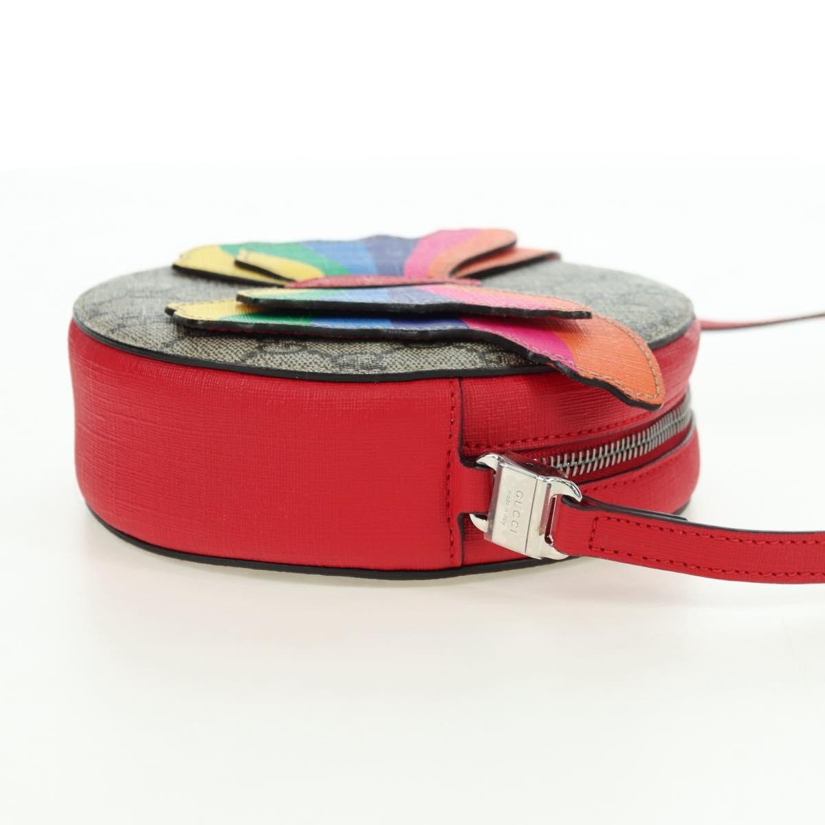Gucci Kids Gg Supreme Rainbow Butterfly Gg Canvas Beige Pvc Shoulder Bag Bag (Pre-Owned)