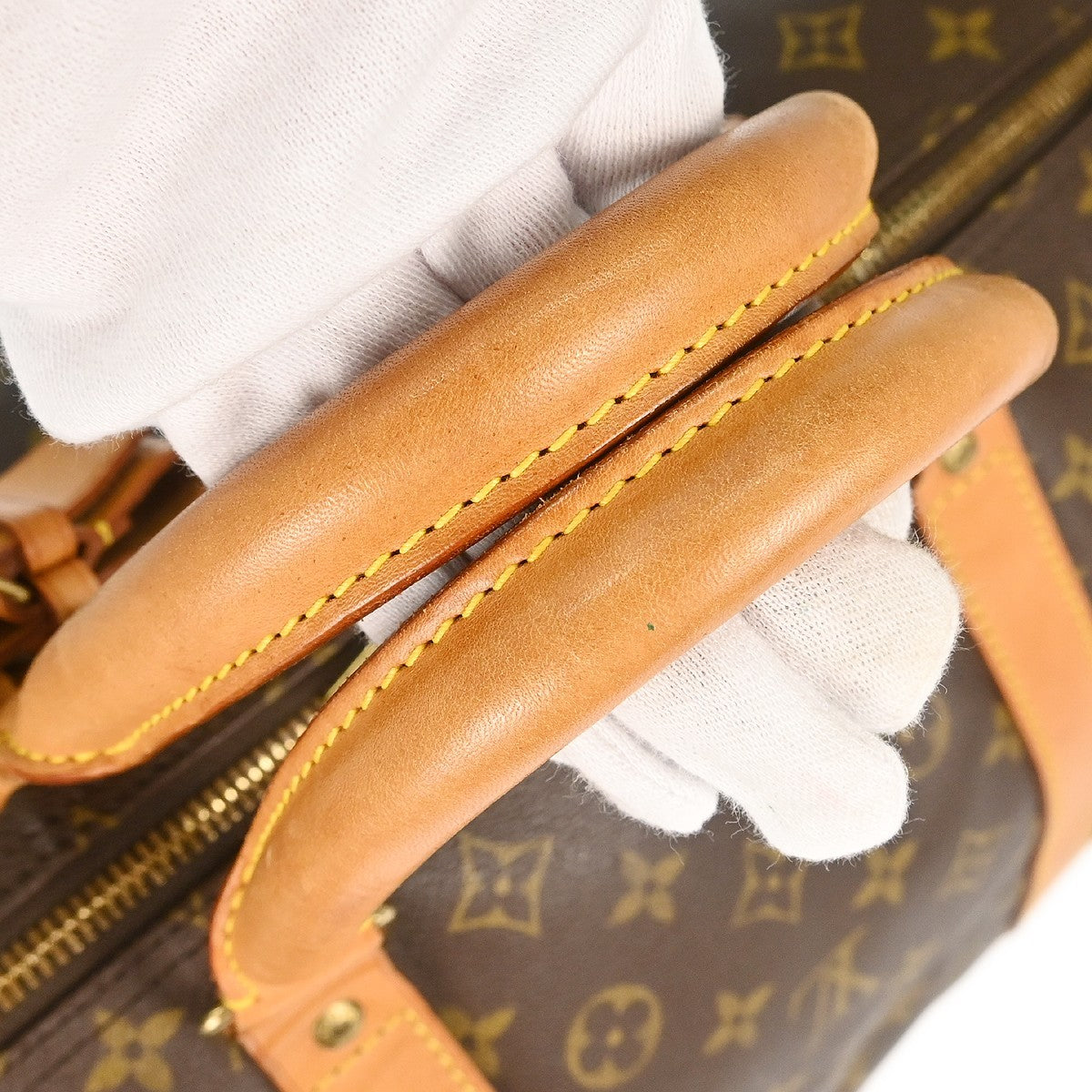 Louis Vuitton Keepall Bandouliere Monogram Canvas Brown Canvas Travel Bag Bag (Pre-Owned)