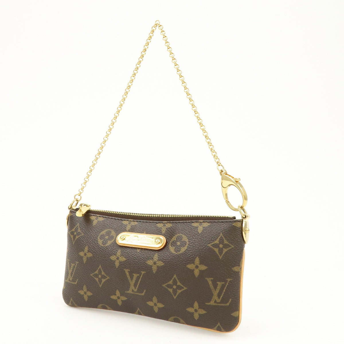 Louis Vuitton Milla Pochette Monogram Canvas Brown Canvas Clutche & Pouche Bag (Pre-Owned)