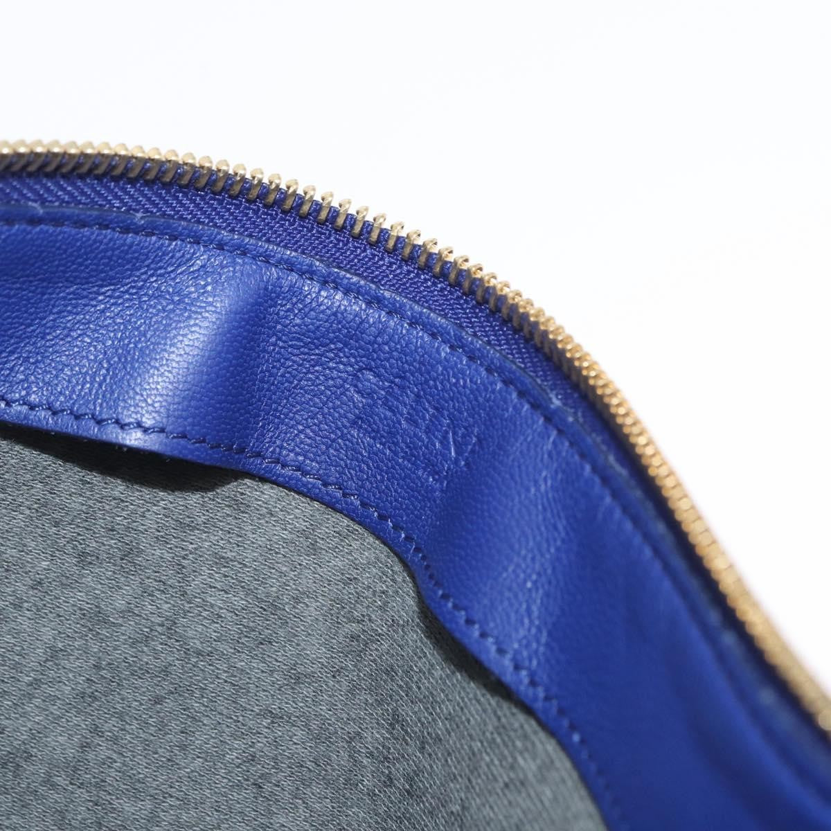 Celine Trio Leather Blue Leather Shoulder Bag Bag (Pre-Owned)