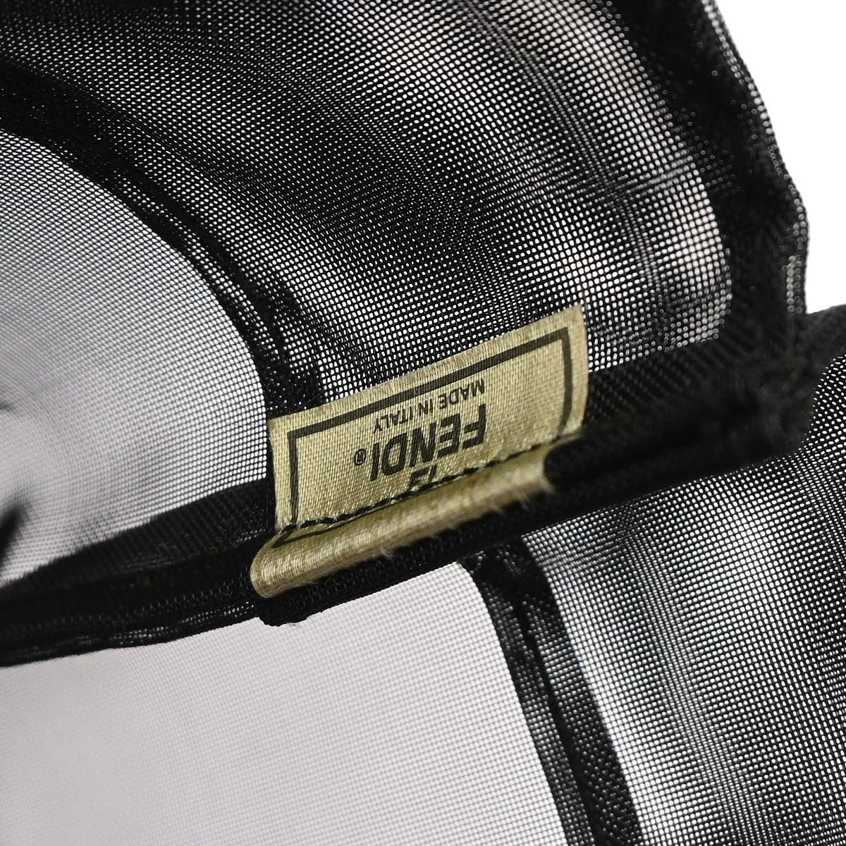 Fendi Vintage Ff Mesh Black Nylon Tote Bag Bag (Pre-Owned)