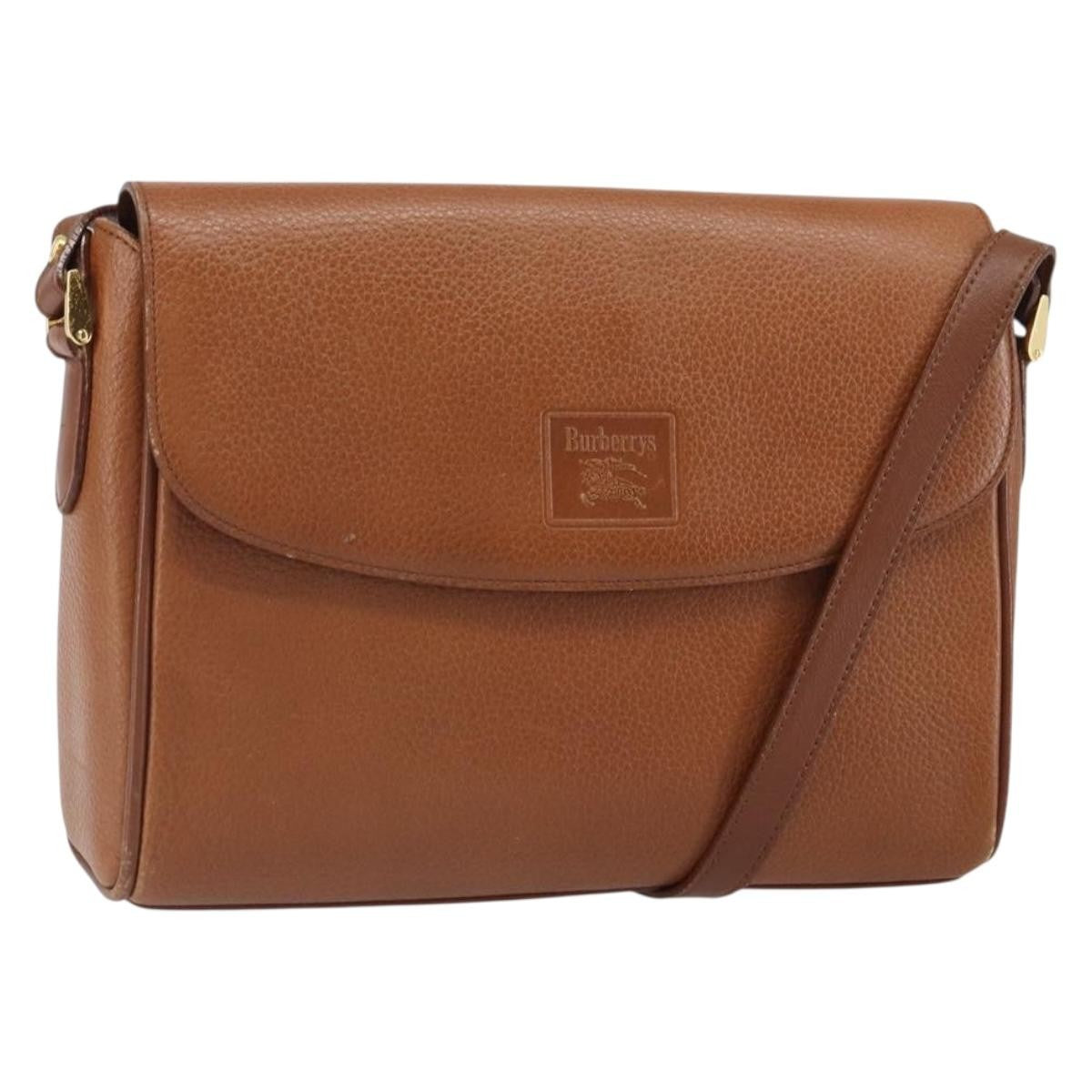 Burberry Vintage Leather Brown Leather Shoulder Bag Bag (Pre-Owned)