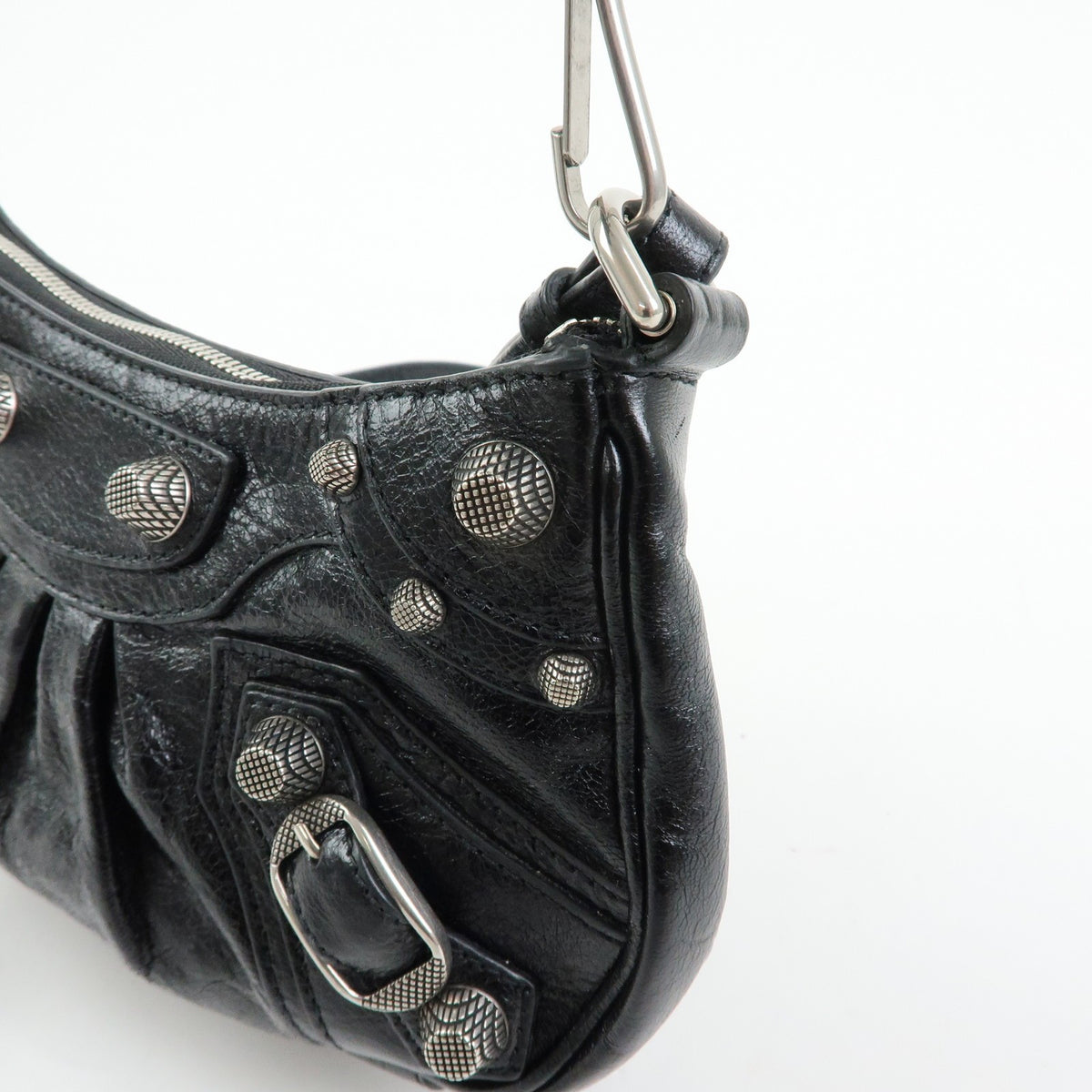 Balenciaga Le Cagole Giant Studs Chain Leather Black Leather Shoulder Bag Bag (Pre-Owned)