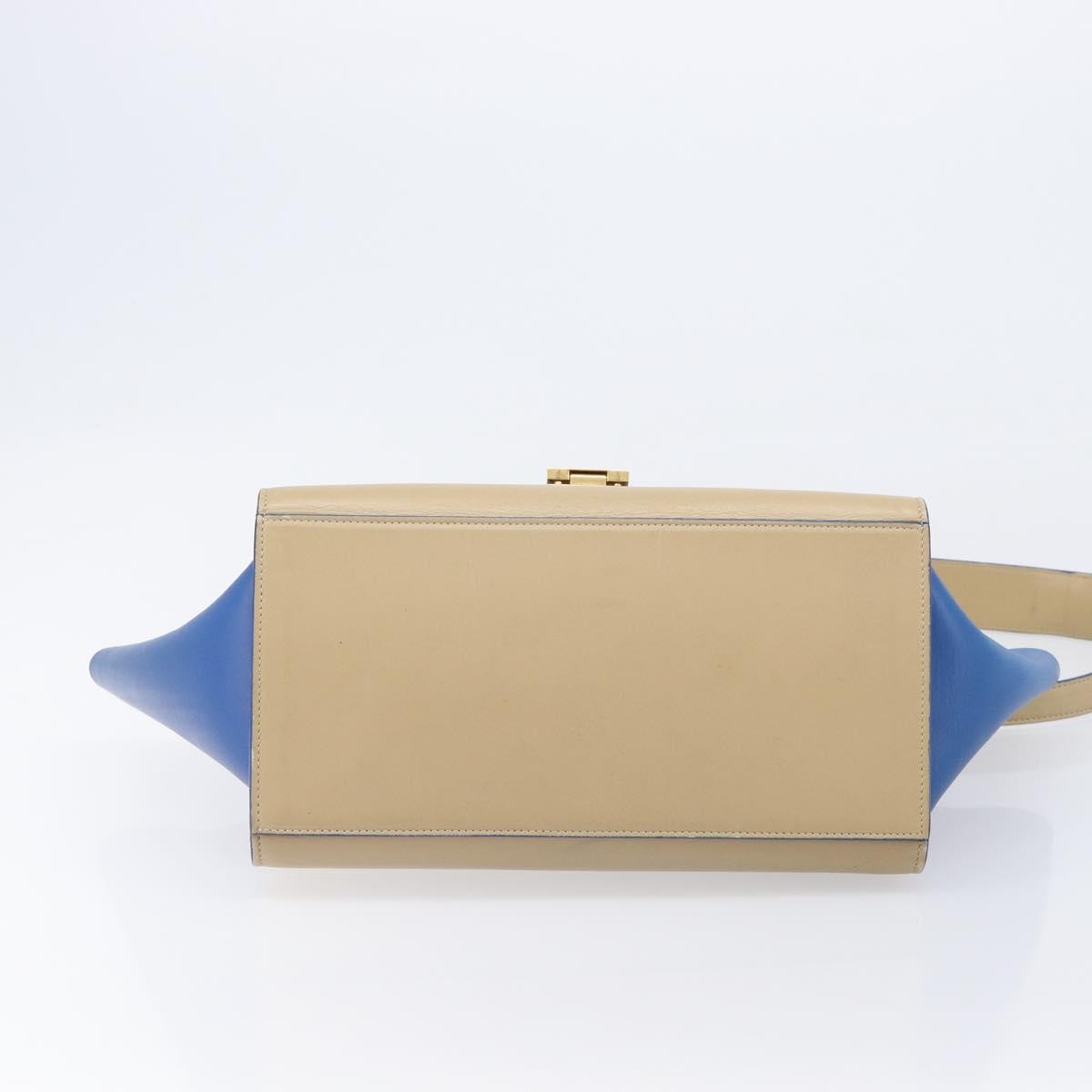 Celine Trapeze Leather Beige Leather Handbag (Pre-Owned)