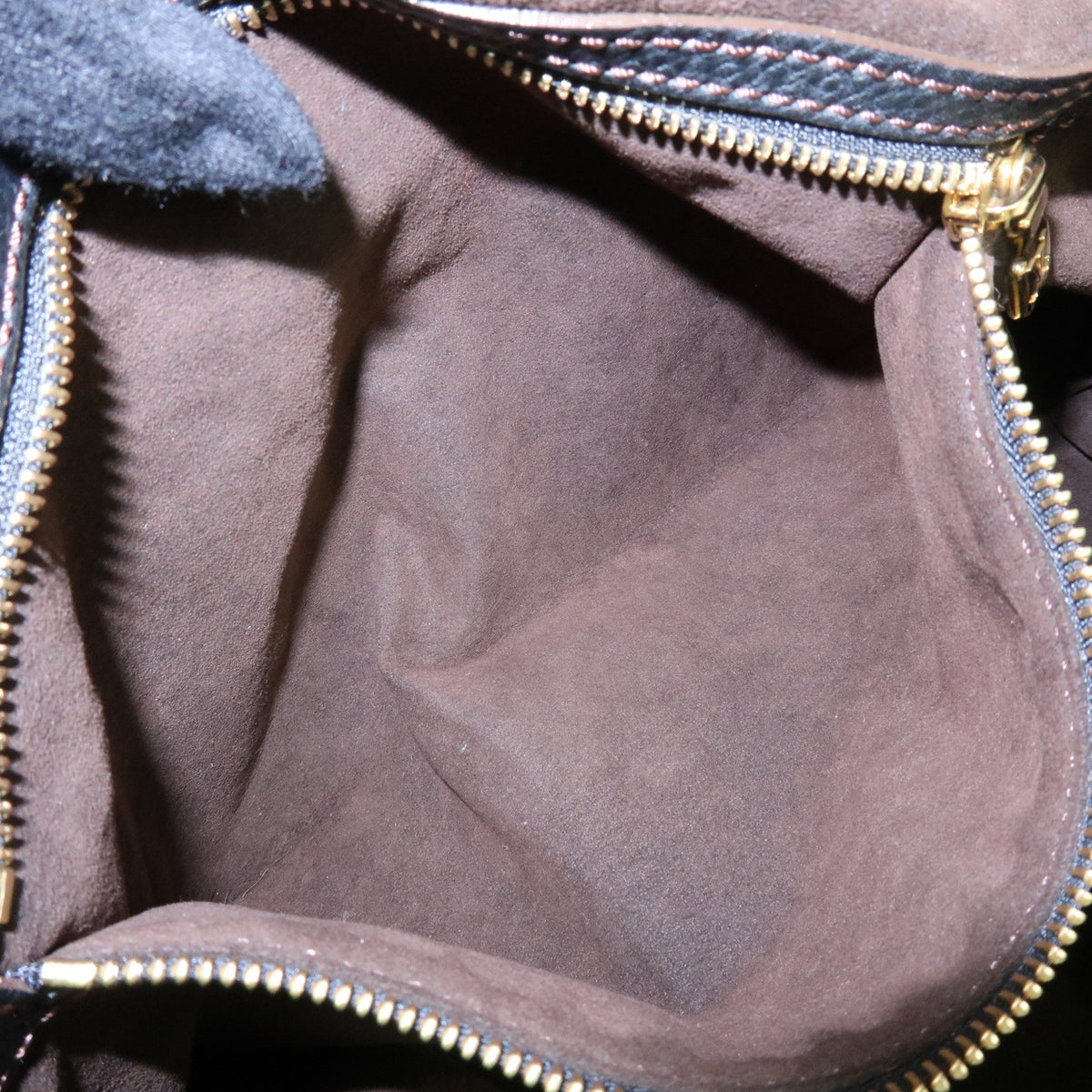 Louis Vuitton L Hobo Mahina Leather Black Leather Shoulder Bag Bag (Pre-Owned)