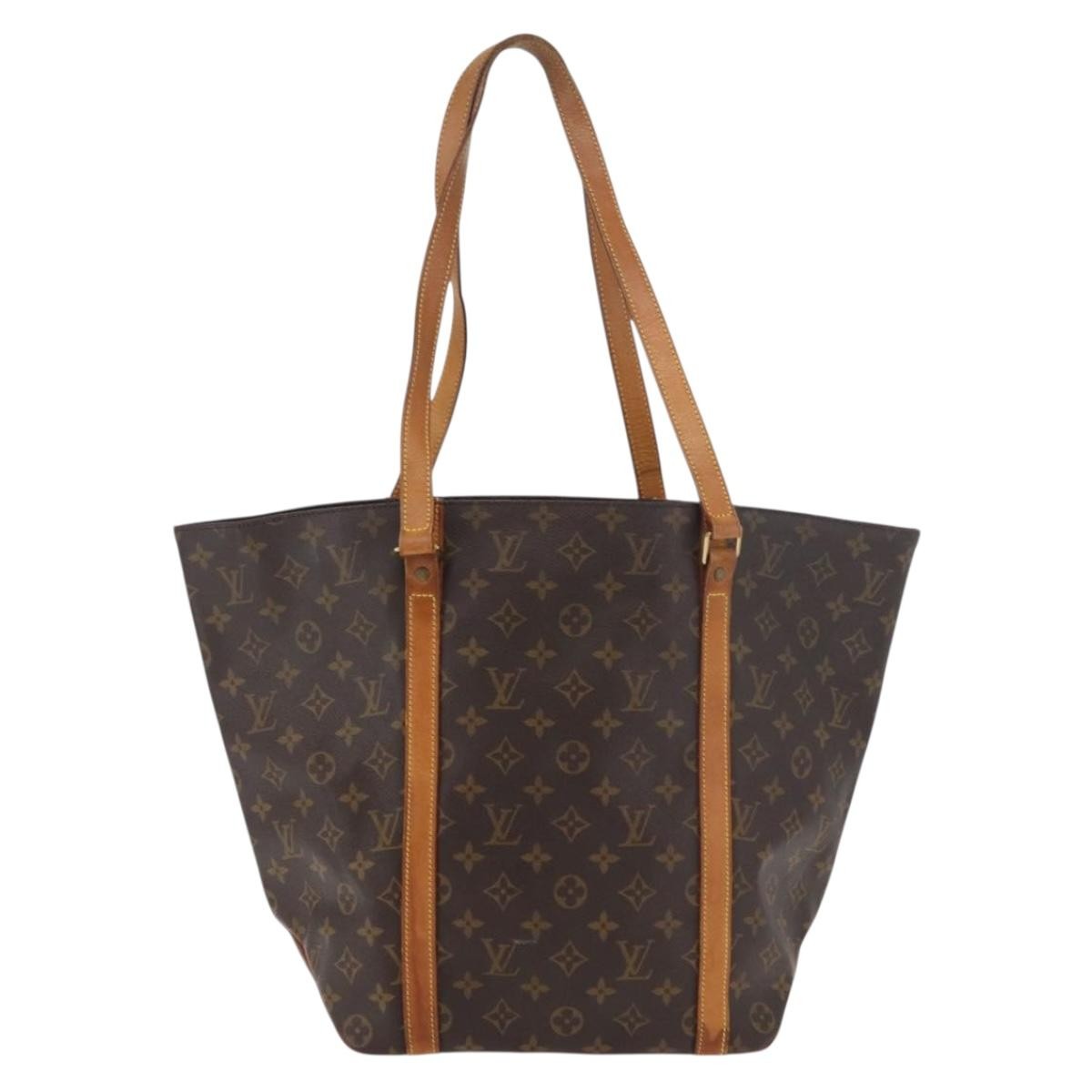 Louis Vuitton Shopping Sac Monogram Canvas Brown Canvas Handbag (Pre-Owned)