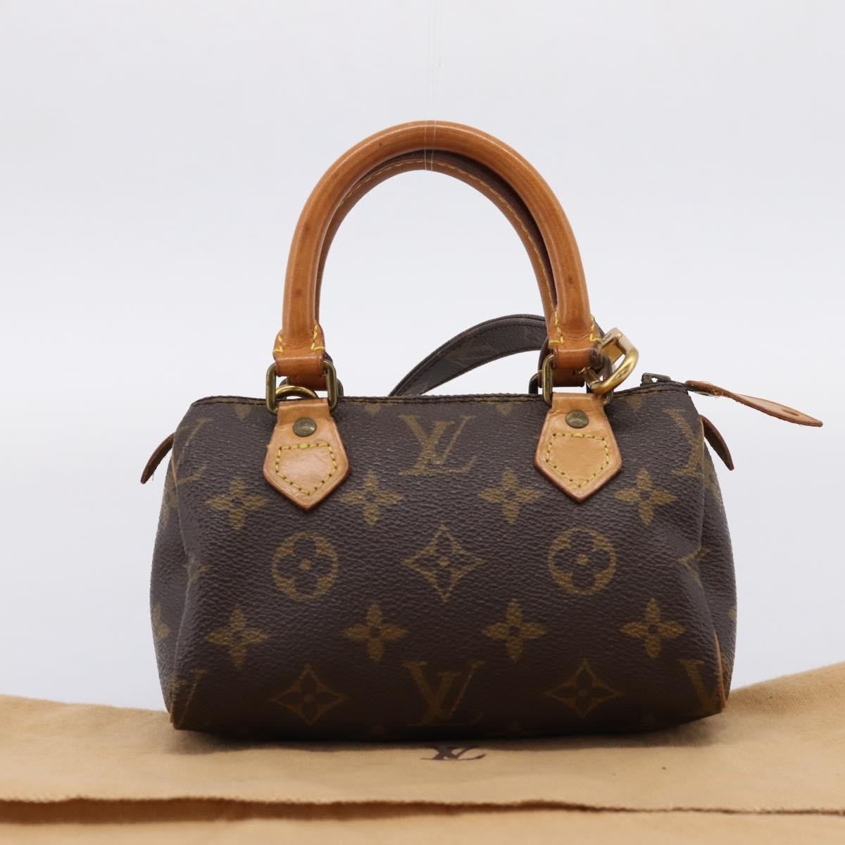 Louis Vuitton Speedy Mini Hl Monogram Canvas Brown Canvas Handbag (Pre-Owned)