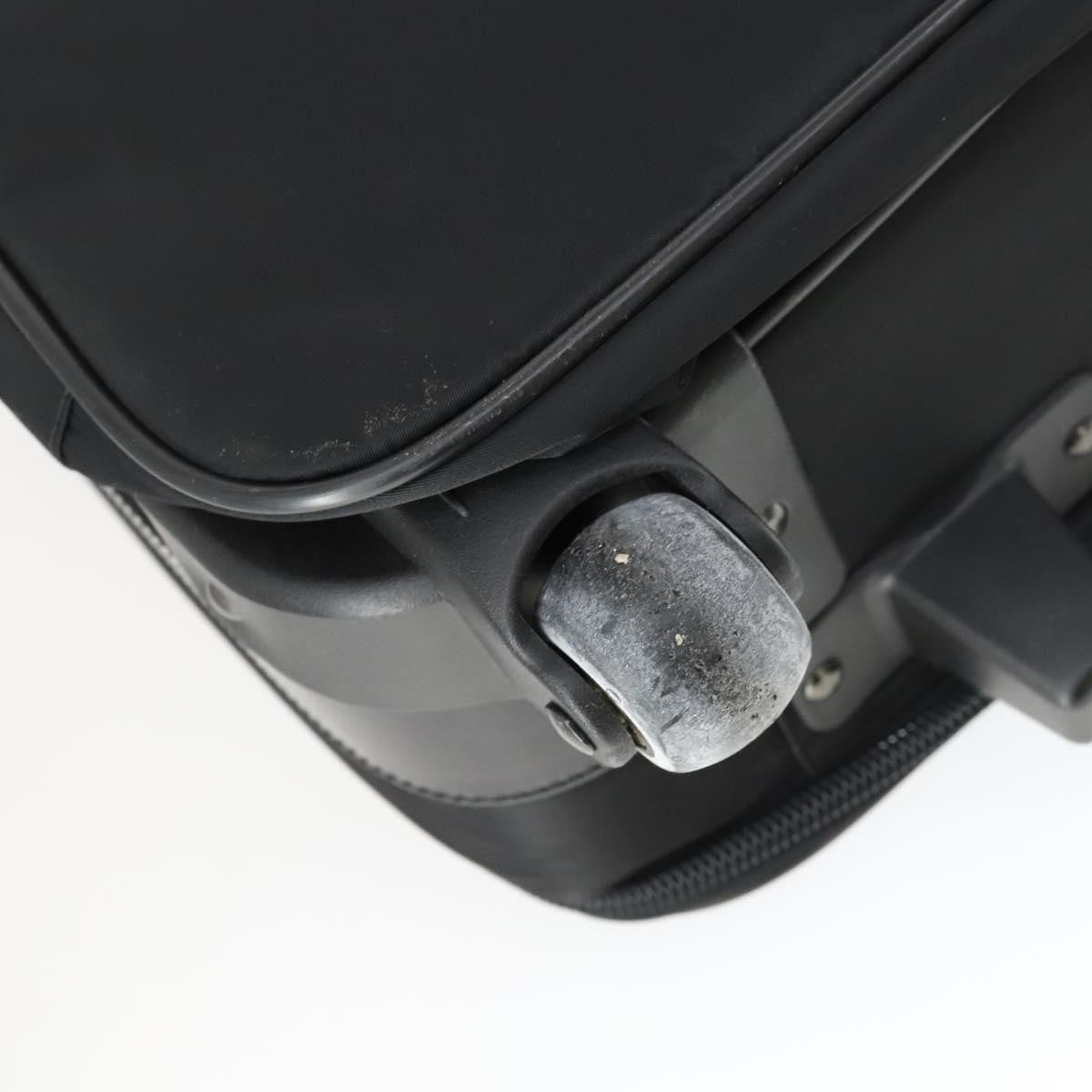 Prada Trolley Rolling Luggage Tessuto And Saffiano Leather Black Nylon Travel Bag Bag (Pre-Owned)