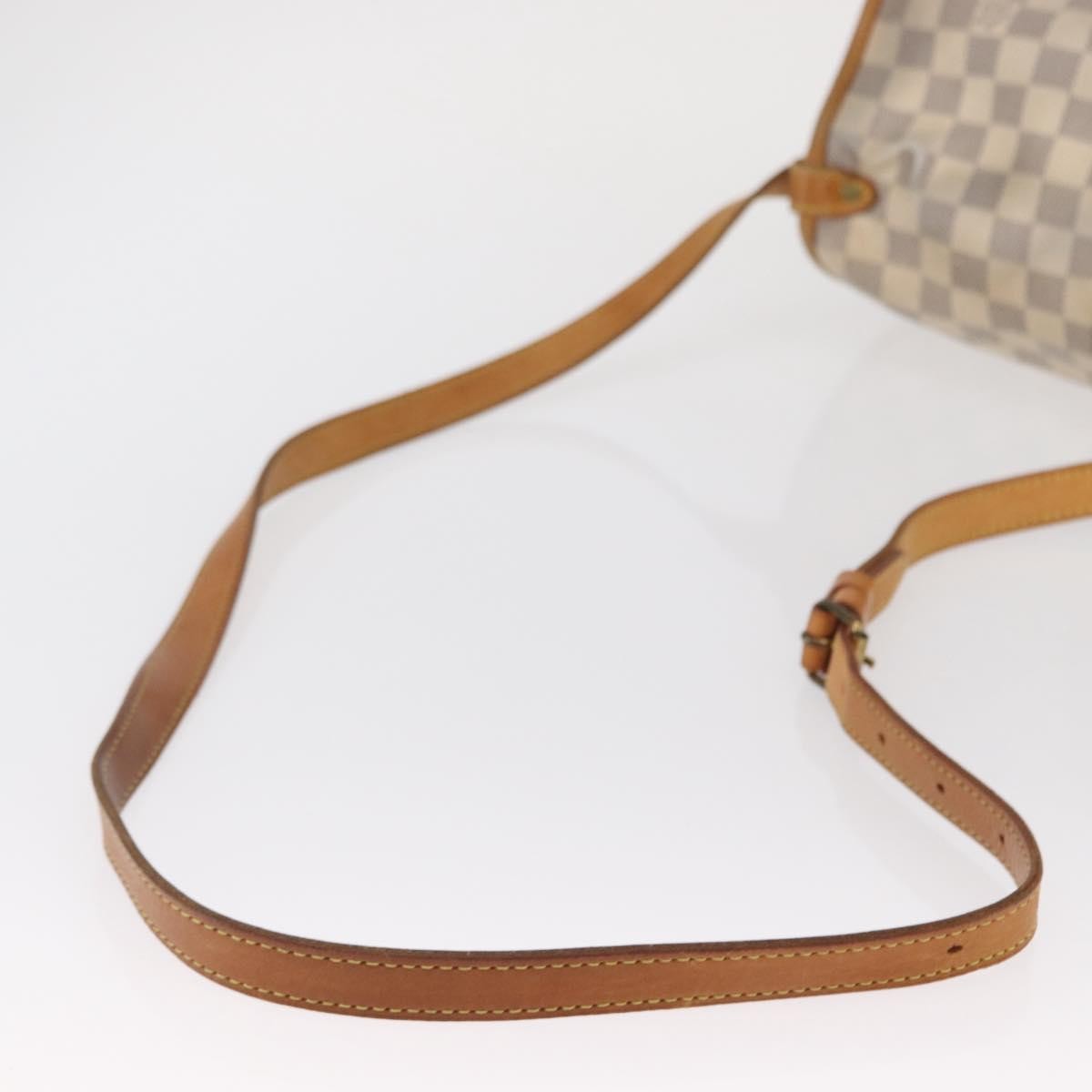 Louis Vuitton Saumur Damier Ebene Beige Canvas Shoulder Bag Bag (Pre-Owned)