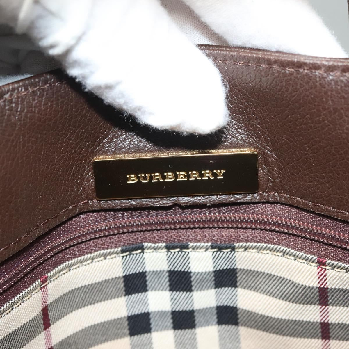 Burberry Vintage Leather Brown Leather Handbag (Pre-Owned)