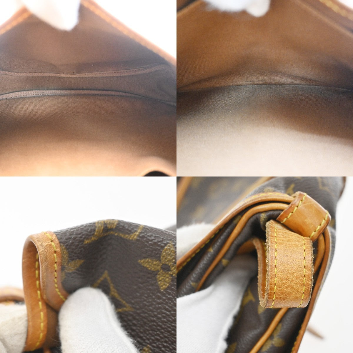 Louis Vuitton Saumur Monogram Brown Canvas Shoulder Bag Bag (Pre-Owned)