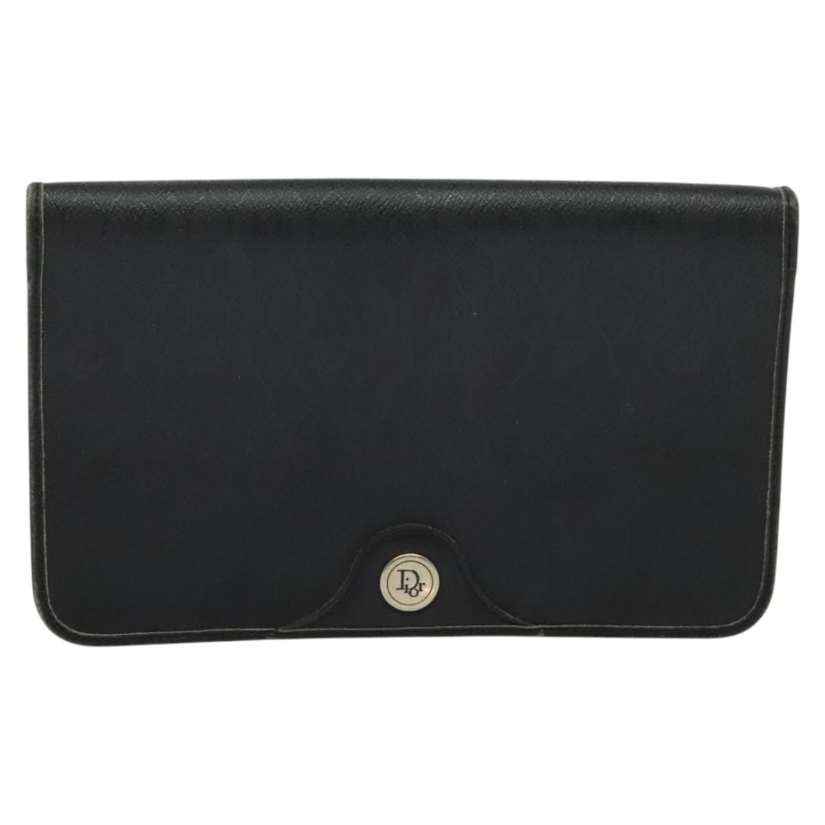 Christian Dior Vintage Honeycomb Canvas Black Canvas Shoulder Bag Bag (Pre-Owned)
