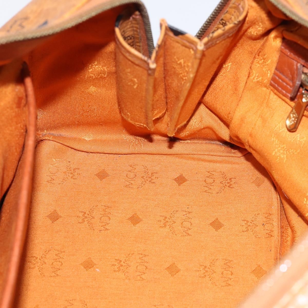 MCM Vicetos Leather Brown Leather Travel Bag Bag (Pre-Owned)