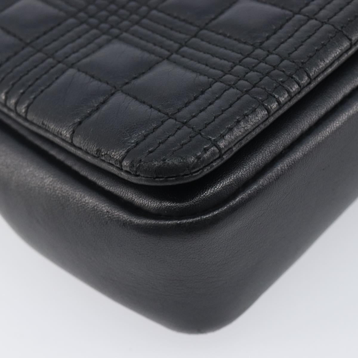 Burberry Lola Wallet On Chain Quilted Leather Black Leather Crossbody Bag Bag (Pre-Owned)