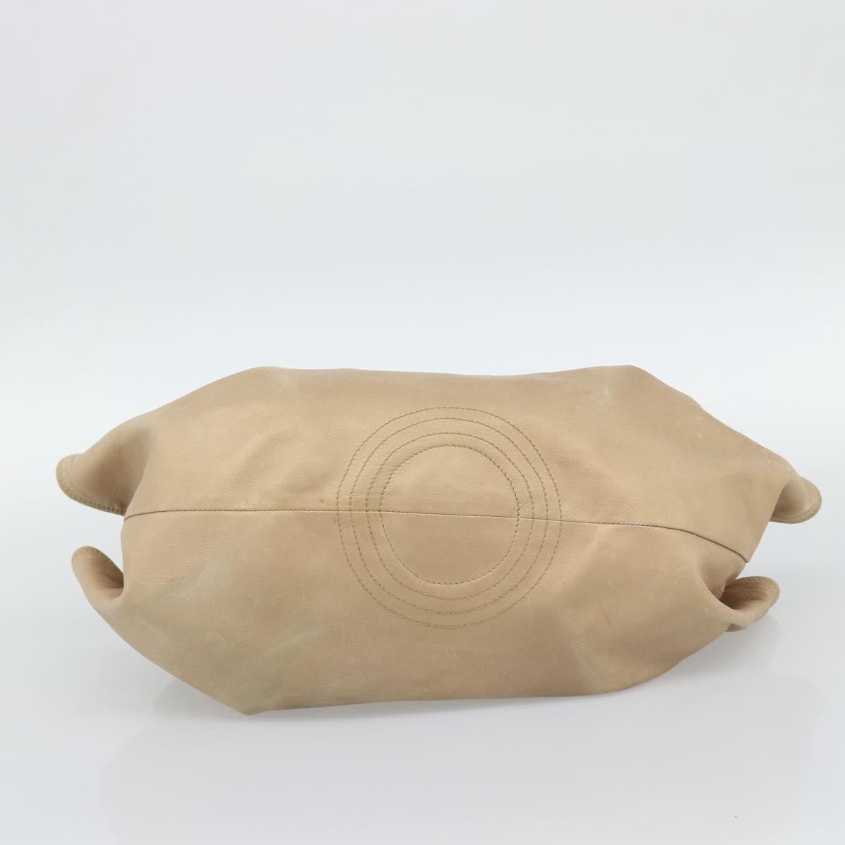 Loewe Anagram Logo Nappa Aire Hand Leather Beige Leather Handbag (Pre-Owned)