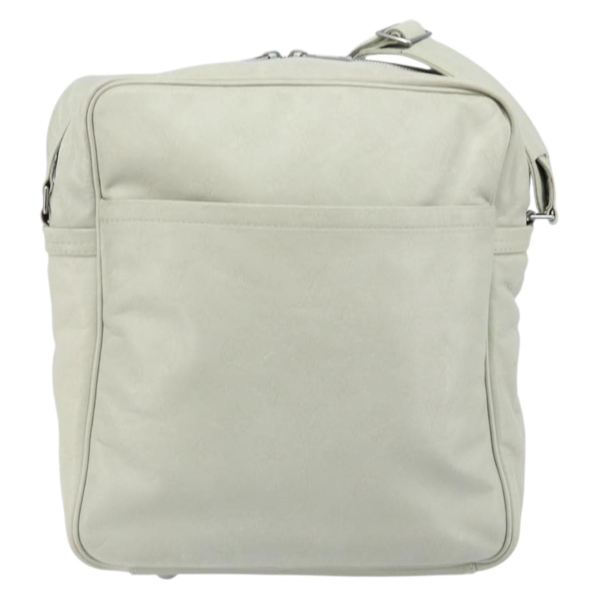 Louis Vuitton Clarkson Messenger Monogram Shadow Leather White Leather Handbag (Pre-Owned)