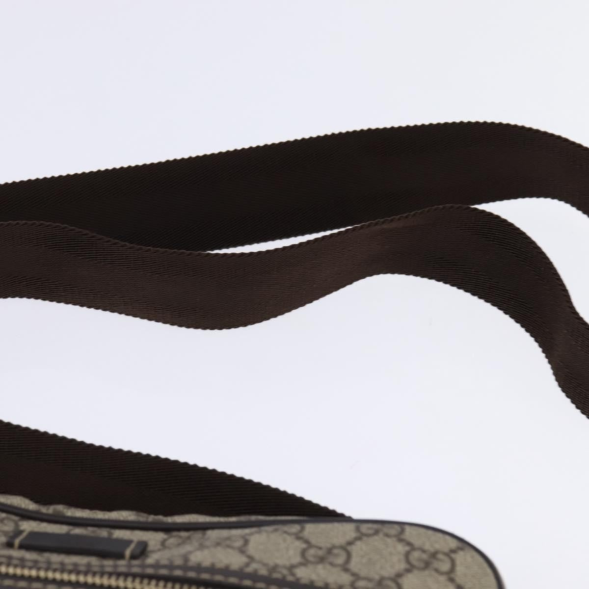 Gucci Front Zip Messenger Gg Coated Canvas Beige Canvas Crossbody Bag Bag (Pre-Owned)
