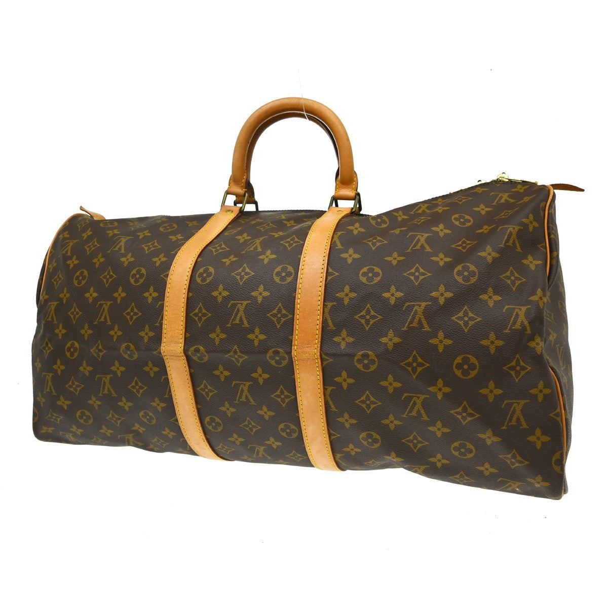 Louis Vuitton Keepall Monogram Brown Canvas Travel Bag Bag (Pre-Owned)
