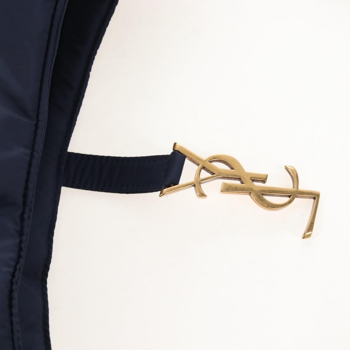 Saint Laurent Le 5 A 7 Hobo Nylon Navy Nylon Shoulder Bag Bag (Pre-Owned)