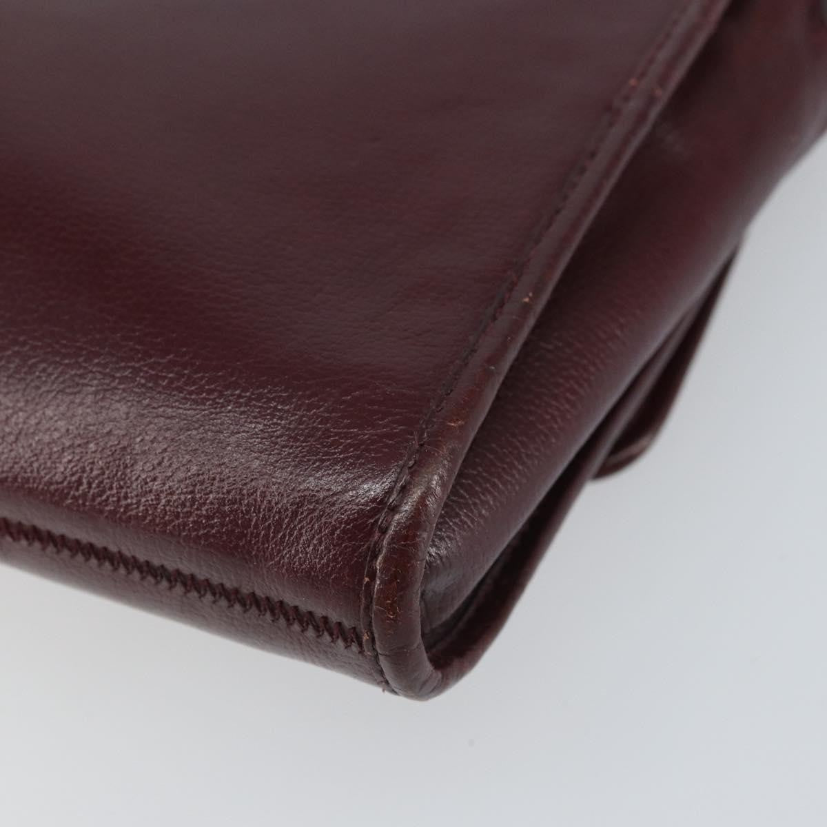 Christian Dior Vintage Leather Burgundy Leather Shoulder Bag Bag (Pre-Owned)