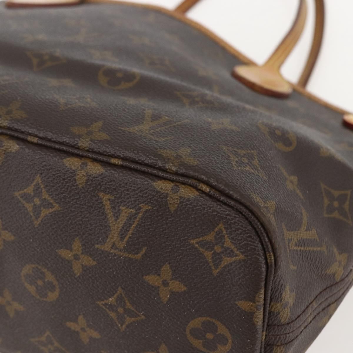 Louis Vuitton Neverfull Monogram Canvas Brown Canvas Tote Bag Bag (Pre-Owned)