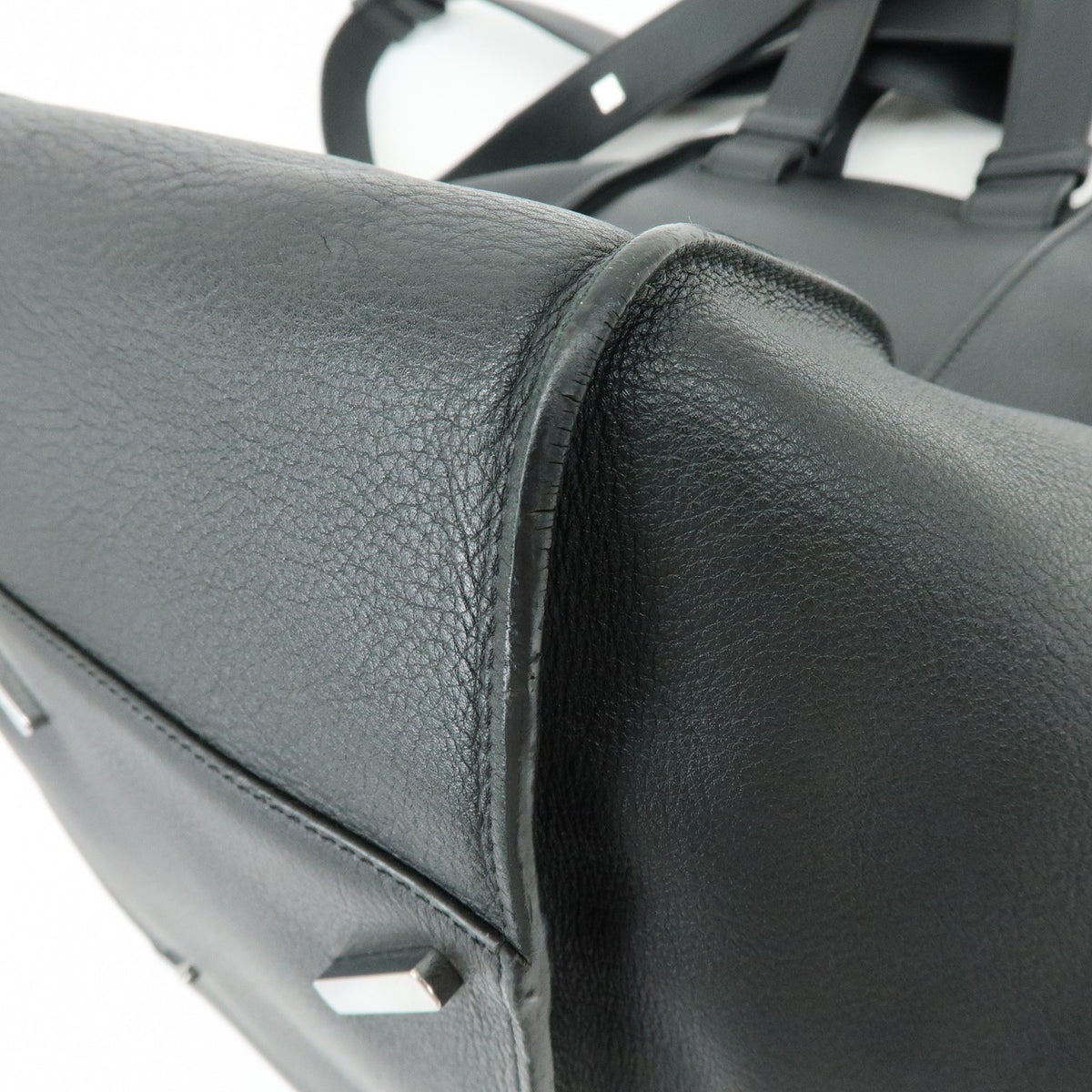 Loewe Hammock Leather Black Leather Handbag (Pre-Owned)