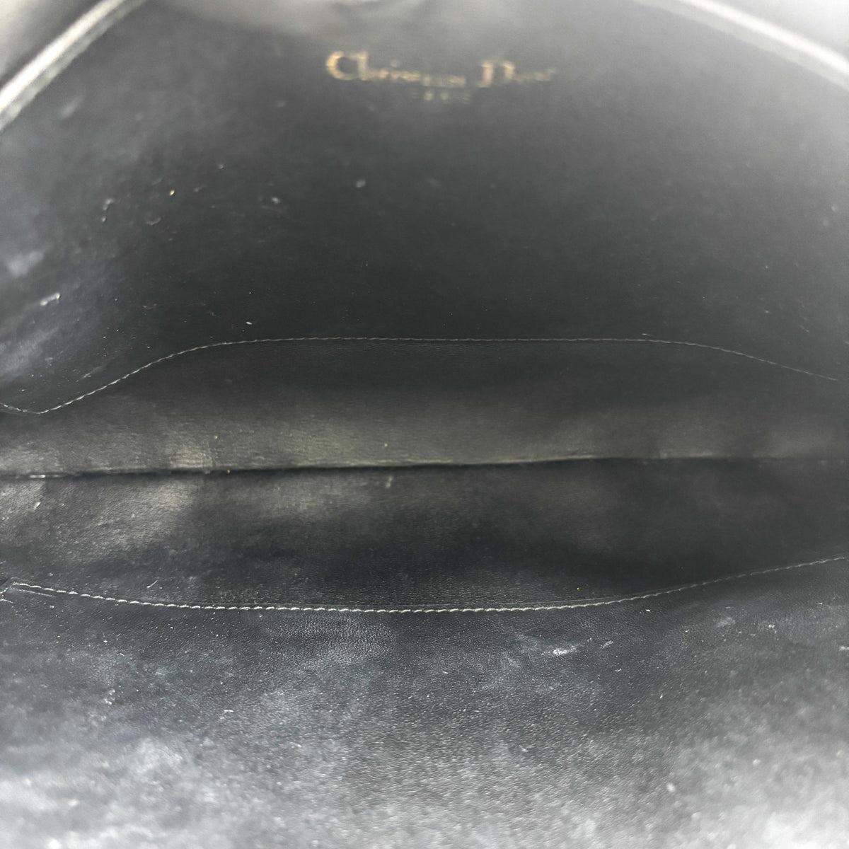 Christian Dior Caro Daily Cannage Quilt Calfskin Black Leather Clutche & Pouche Bag (Pre-Owned)