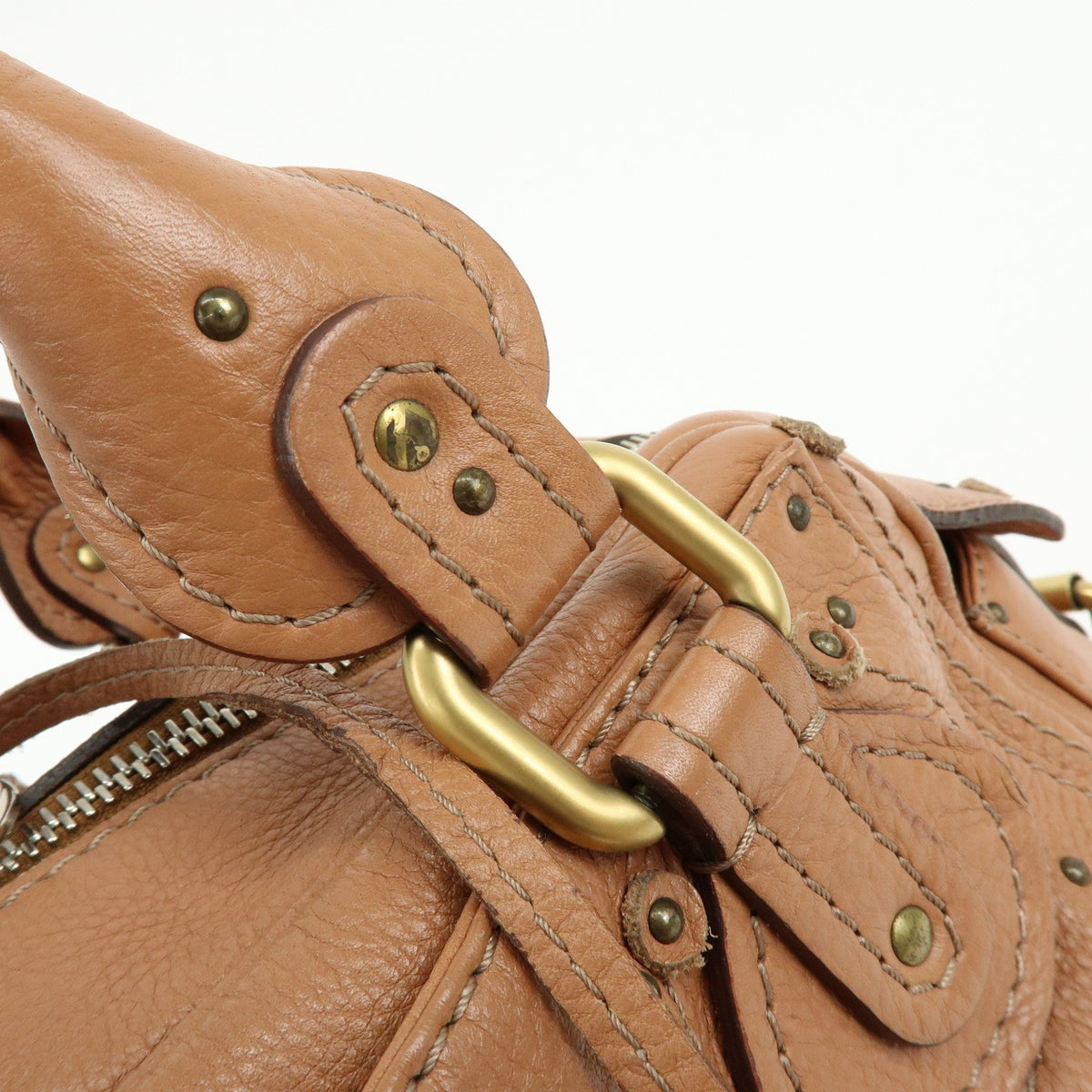 Chloe Paddington Leather Brown Leather Tote Bag Bag (Pre-Owned)