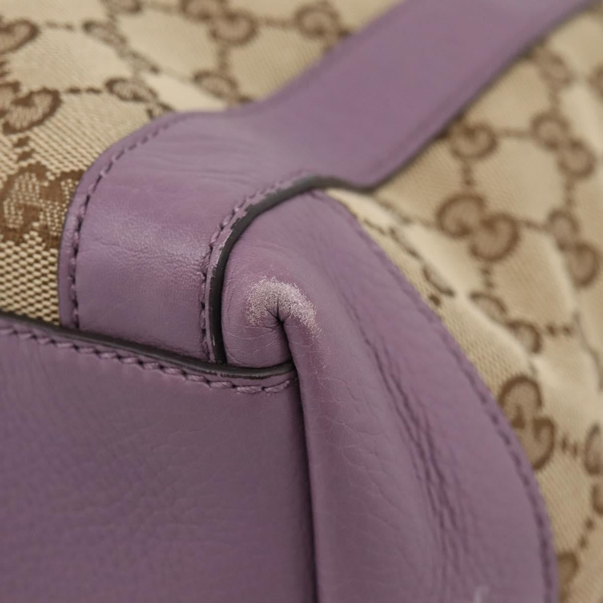 Gucci Shoulder Canvas Beige Canvas Shoulder Bag Bag (Pre-Owned)